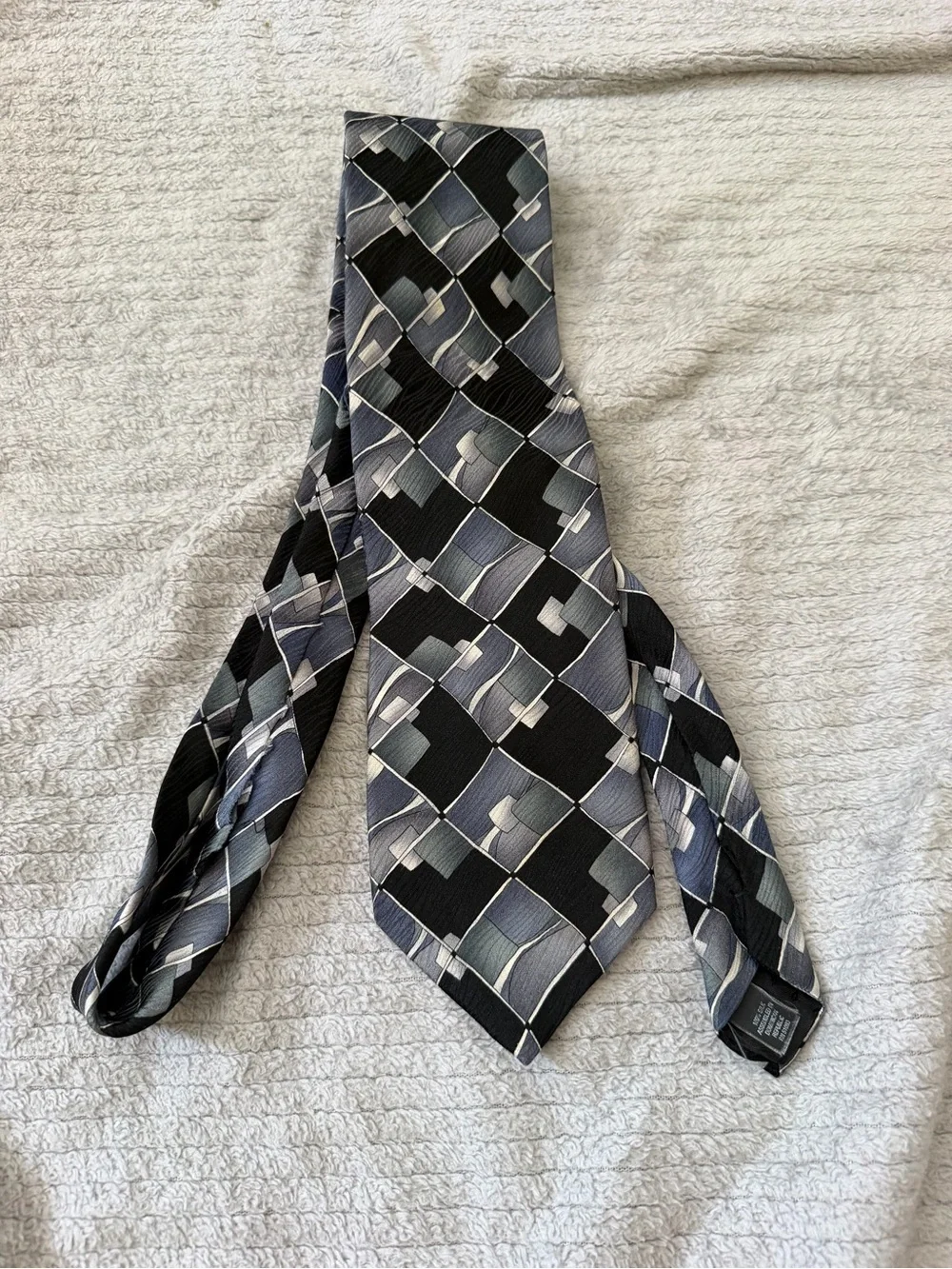 Puritan Black and Gray Geometric Men's Tie